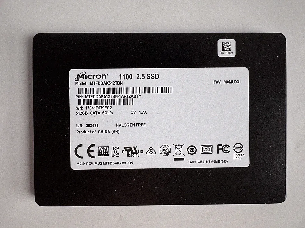 MICRON 1100 512GB 2.5" SATA SSD Drive MTFDDAK512TBN