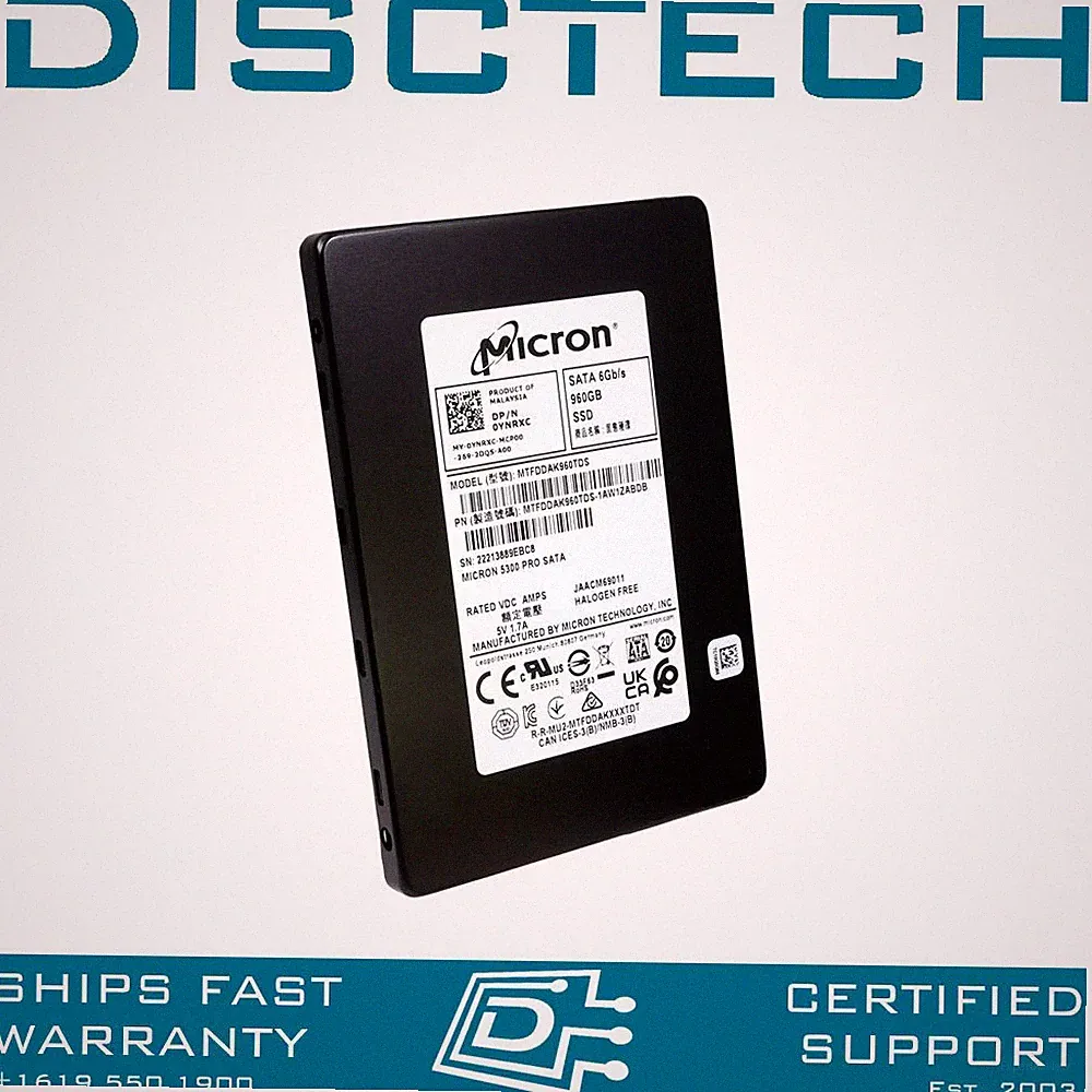 Micron 5300 PRO MTFDDAK960TDS-1AW1ZABYY / DB 960GB 2.5" RI Enterprise SATA SSD